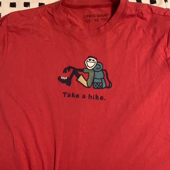 Red Take a Hike T-shirt-M - Picture 1 of 2